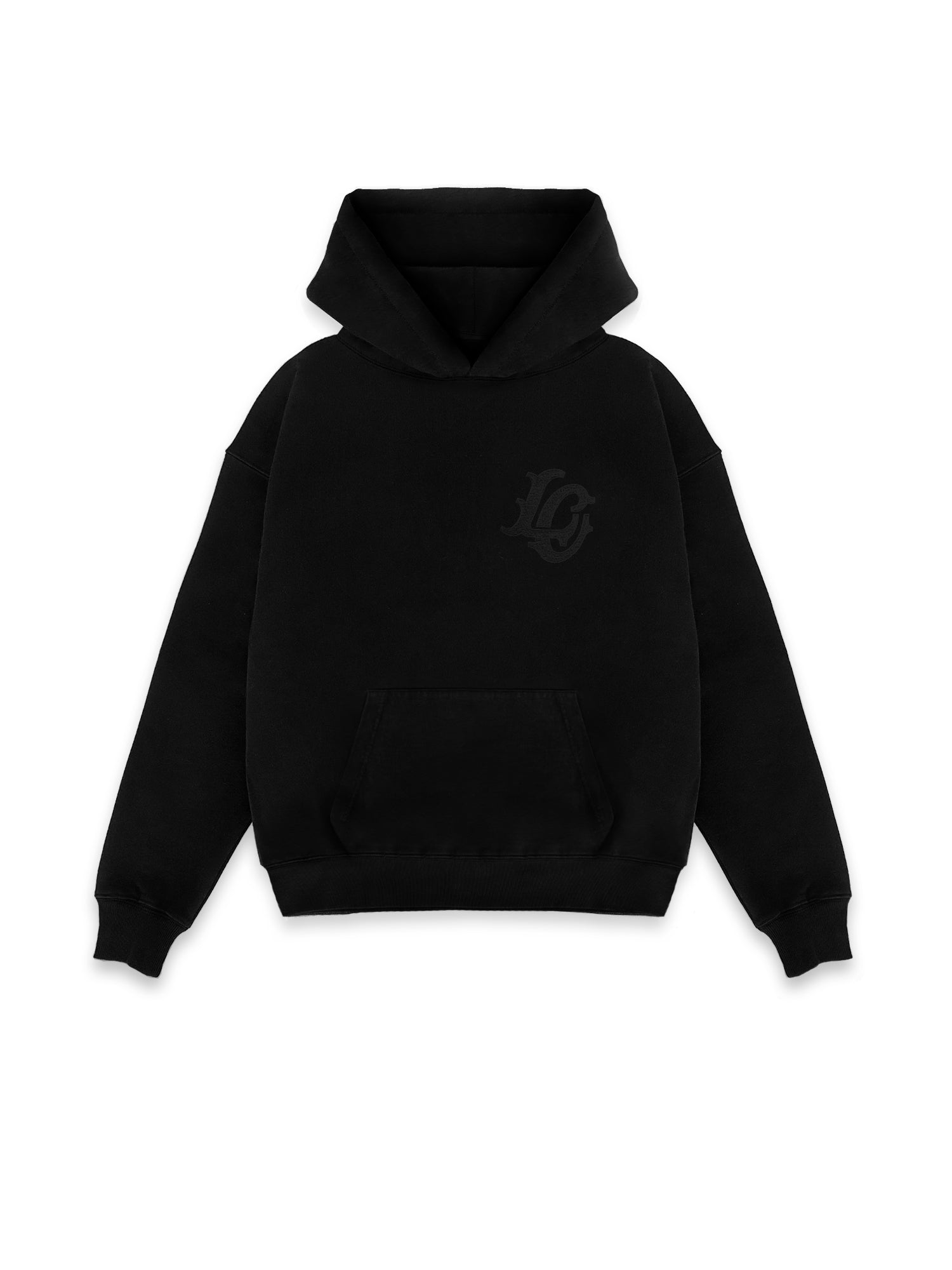 MONOGRAM HOODIE - BLK/BLK