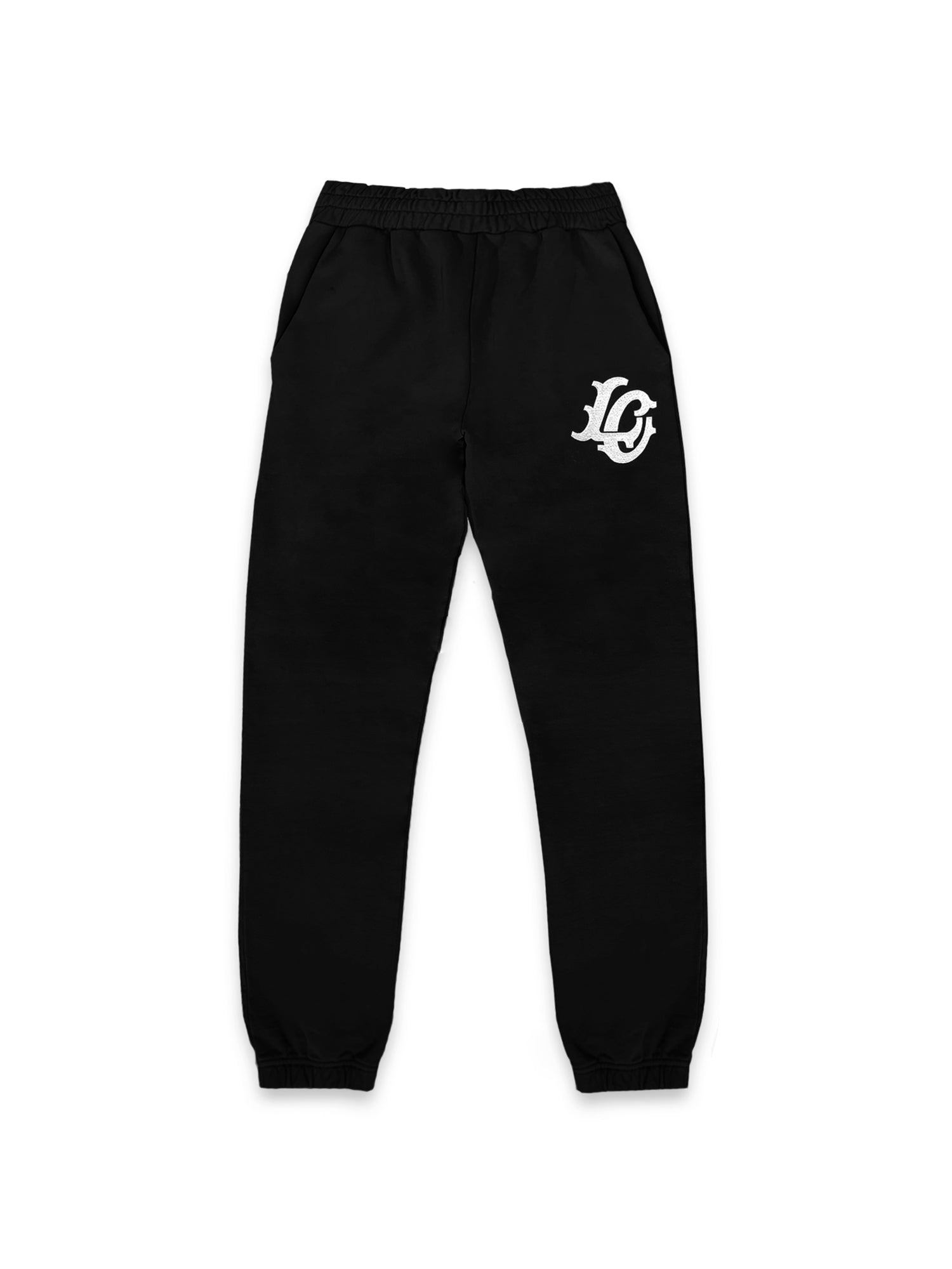 Black Cotton Logo Monogram Throughout Sweatpants - GBNY