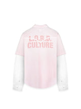 DOUBLE SLEEVE SHIRT – WHITE/PINK