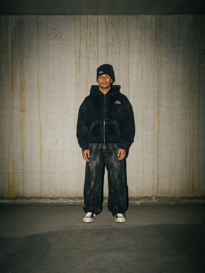 REPLICA ZIP-HOODIE - BLACK