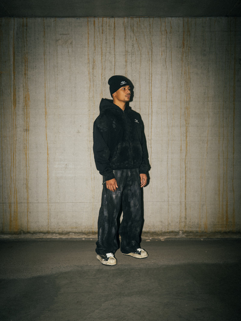 REPLICA ZIP-HOODIE - BLACK
