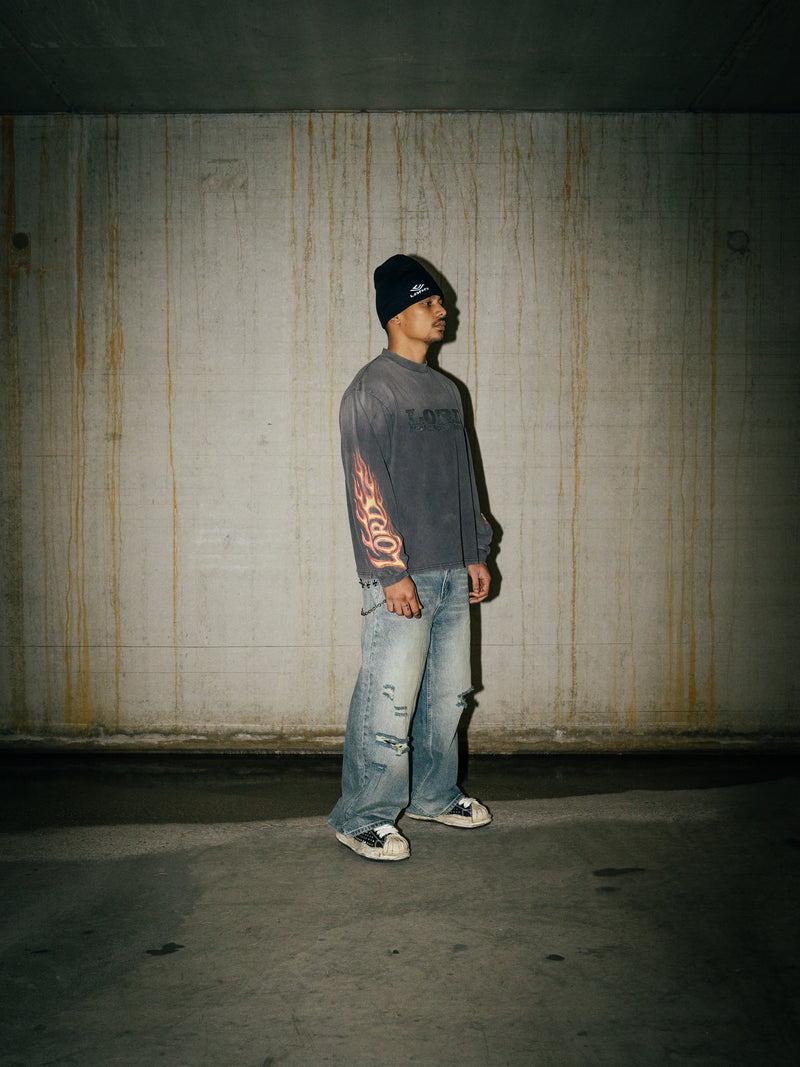 DISTRESSED DENIM - BLUE