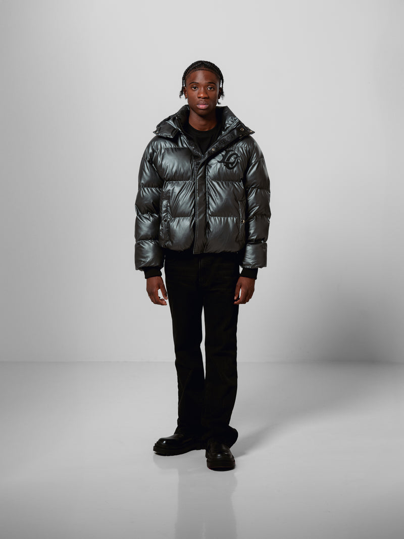 MONOGRAM PUFFER - GUNMETAL