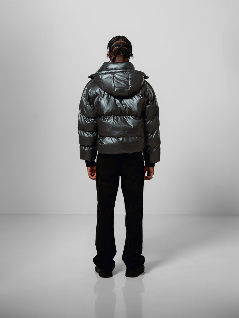 MONOGRAM PUFFER - GUNMETAL