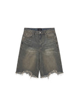 RAW EDGE DENIM SHORTS