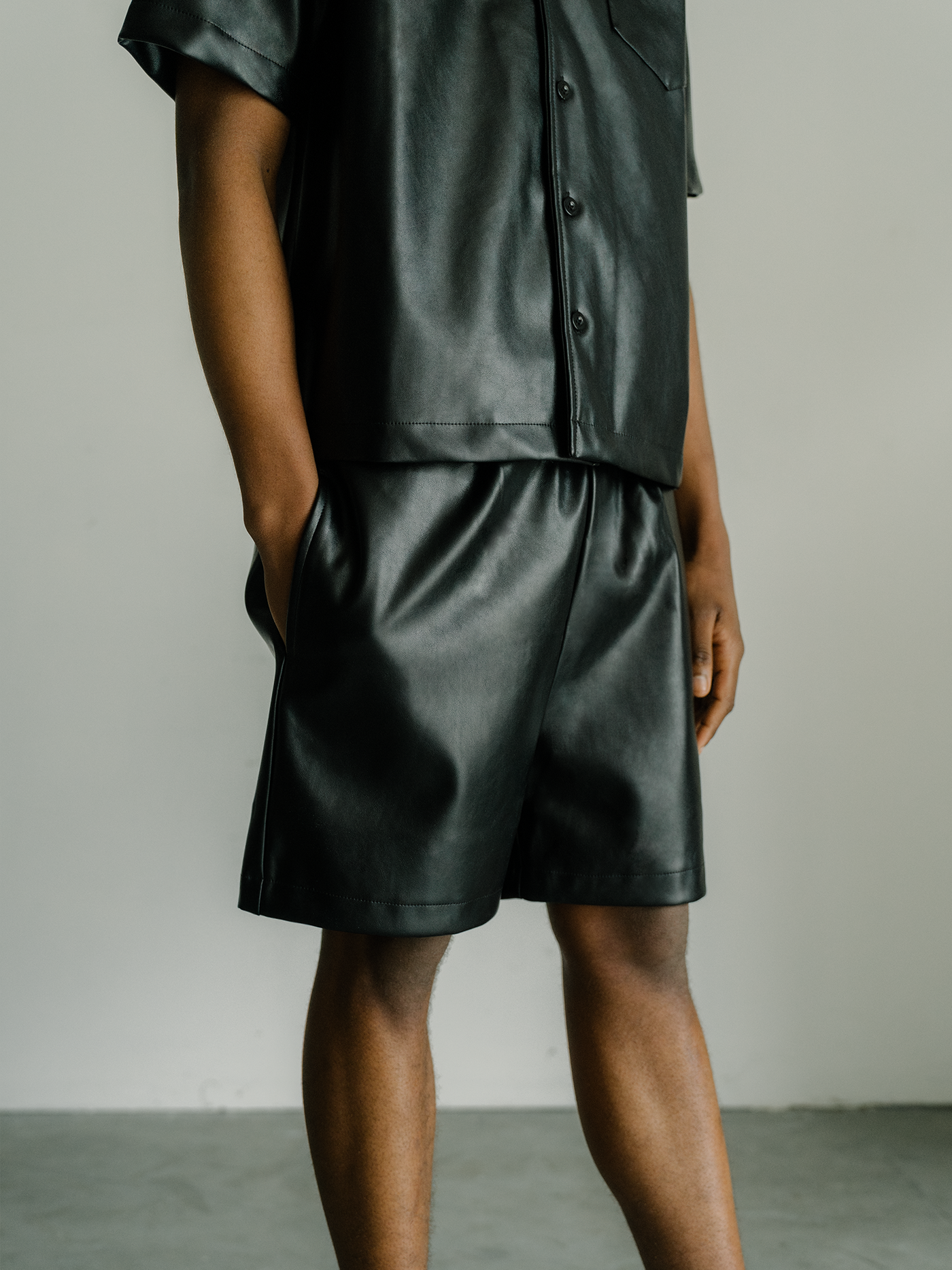 パンツ BADBOY HORSE LEATHER SHORTS BLACK greatLAnd ORIGINAL BADBOY HORSE LEATHER SHORTS