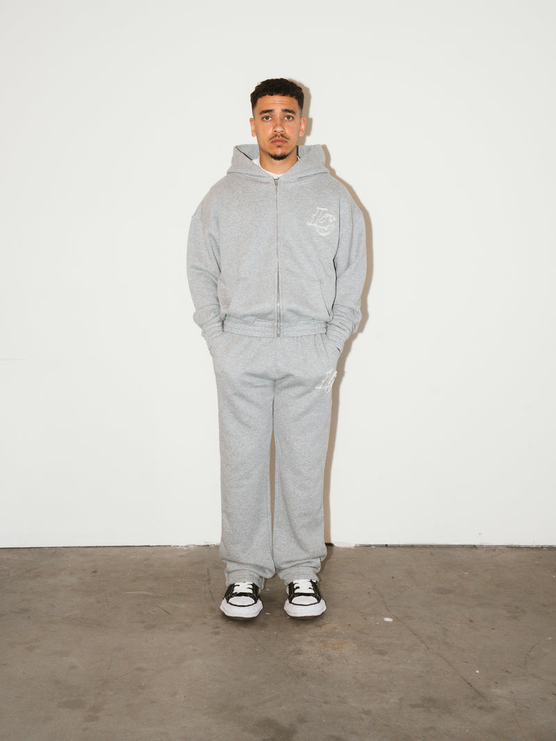 MONOGRAM SWEATPANTS - GRAY