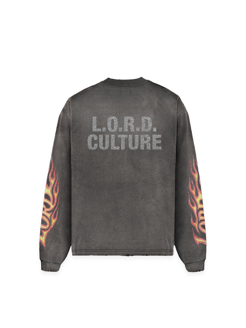 FLAME LONG SLEEVE - VINTAGE GRAY