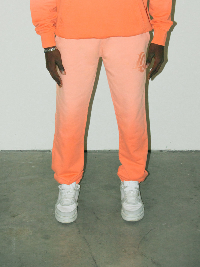 MONOGRAM SWEATPANTS - ORANGE