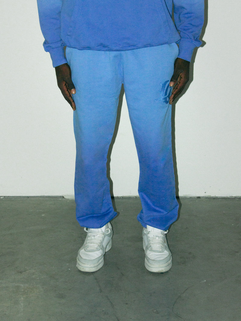MONOGRAM SWEATPANTS - BLUE